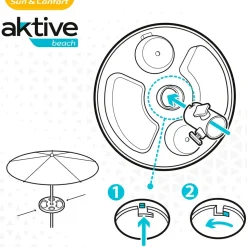 Aktive Bandeja para poste de sombrilla 62228 Ø29.5 cm