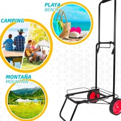 Aktive Carrito de Playa Plegable 35x45x100 cm