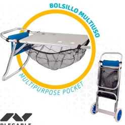 Aktive Carro para mover sillas de playa 52x37x105 cm