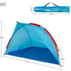 Aktive 63119 cortavientos y tienda de playa 170x100x100 cm