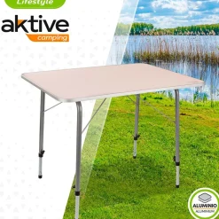 Aktive Mesa plegable regulable en altura 80x60x 50-69 cm