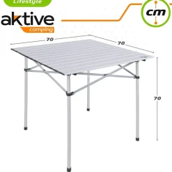 Aktive Mesa plegable 70x70x70 cm