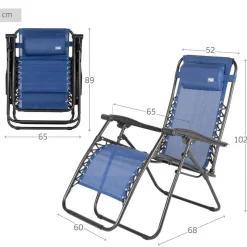 Aktive 61143 silla plegable 0 gravedad multiposición
