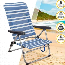 Aktive Silla plegable 5 posiciones baja 61x50x85 cm