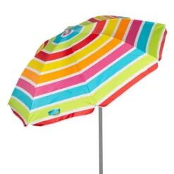 Aktive Sombrilla de playa inclinable a rayas UV50 Ø 62361 180 cm