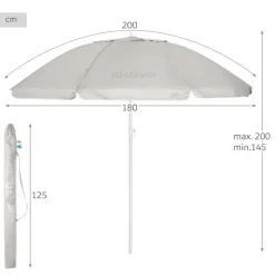 Aktive Sombrilla de playa 62488 UV50 200 cm