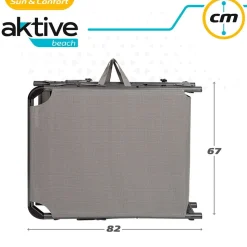 Aktive Tumbona Plegable Con Parasol Y Cojín