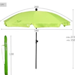 Aktive 62334 UV30 Ø gran sombrilla de playa inclinable 200 cm