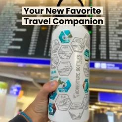 Awesome Maps Botella térmica Adventure surf+stickers