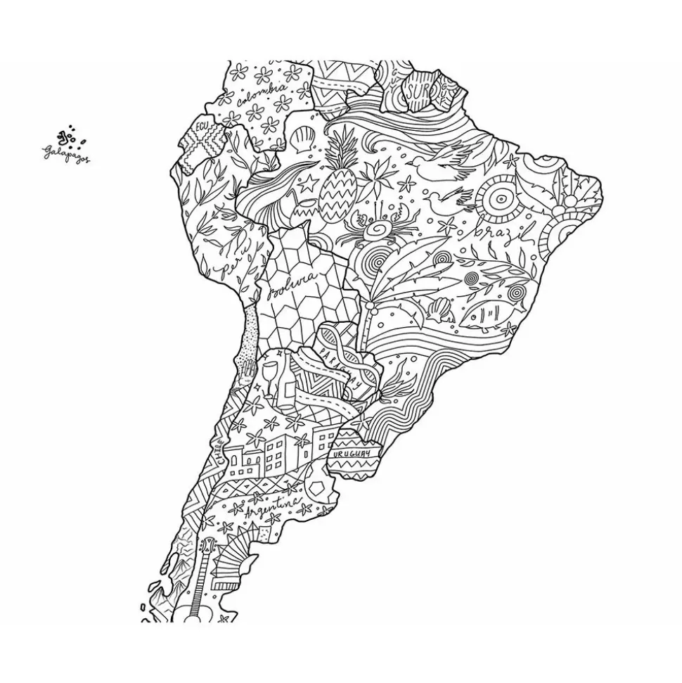 Awesome Maps Mapa Coloring