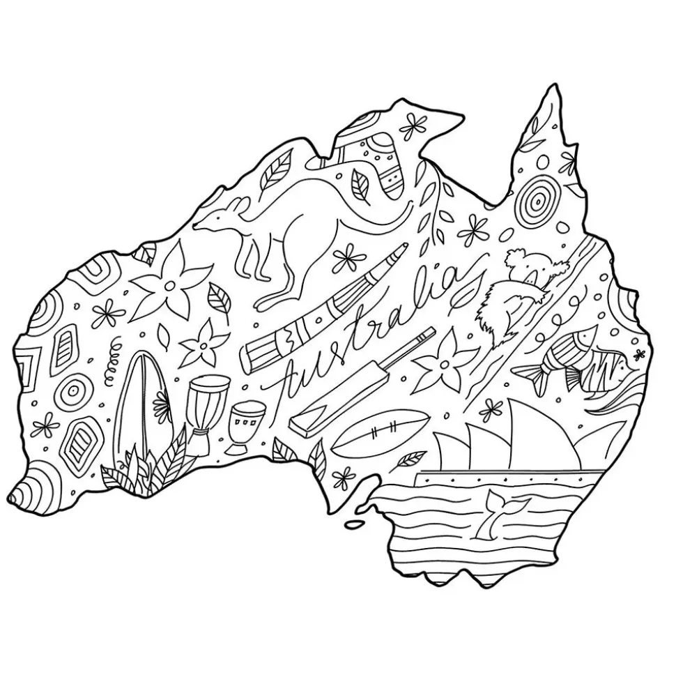Awesome Maps Mapa Coloring