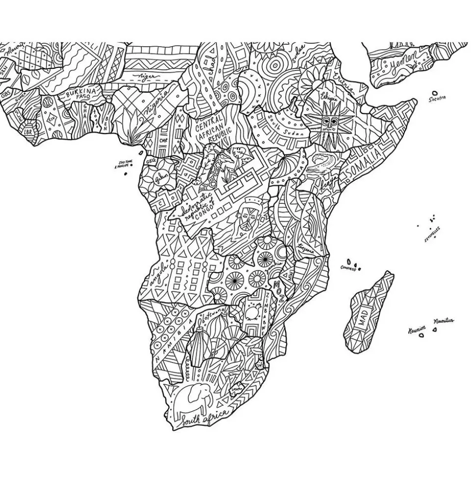 Awesome Maps Mapa Coloring
