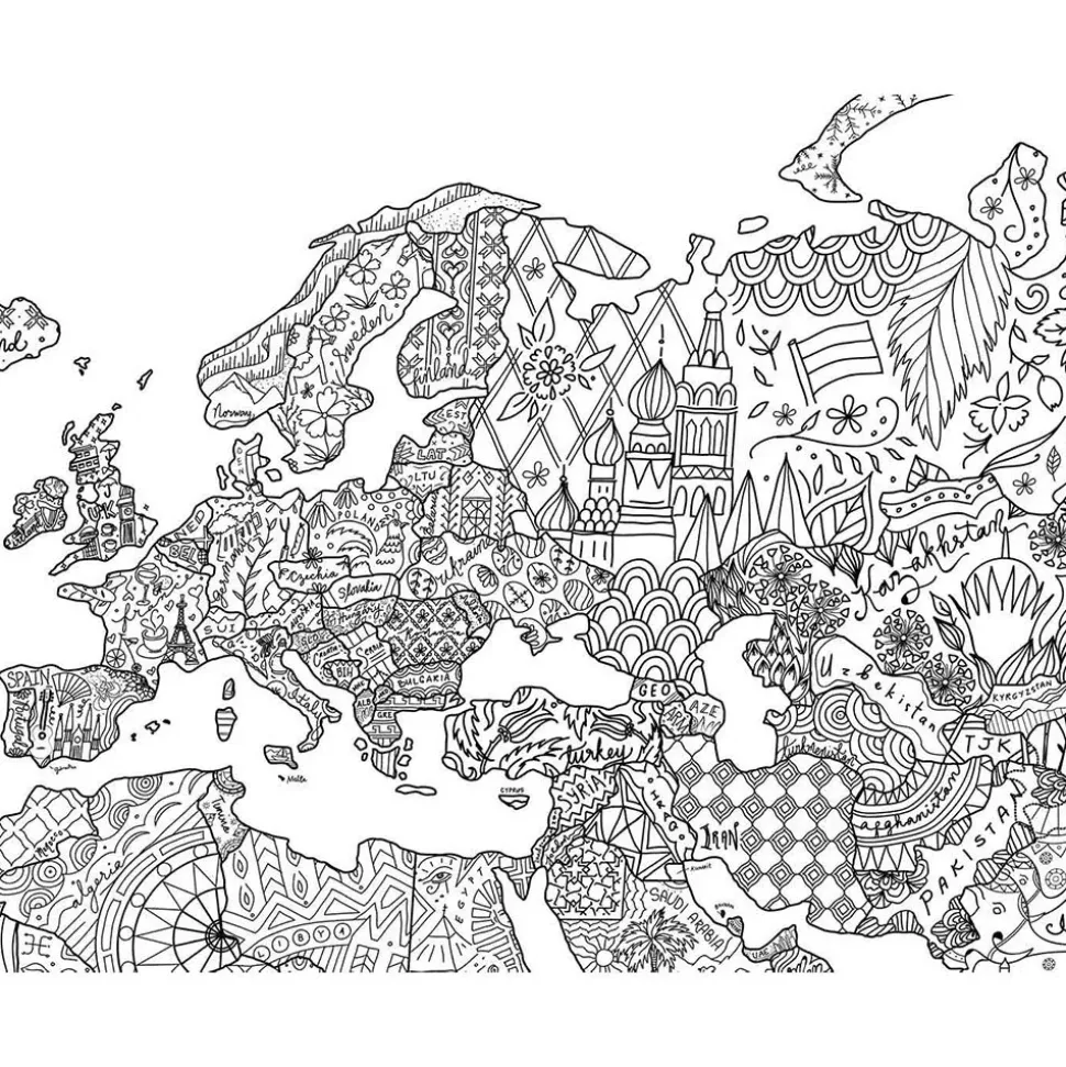 Awesome Maps Mapa Coloring