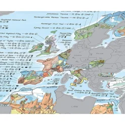 Awesome Maps Mapa de Senderismo Edición Rasca Los Mejores Senderos del Mundo Rasca