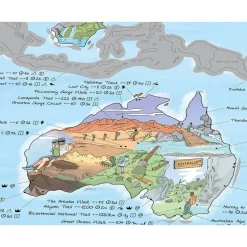 Awesome Maps Mapa de Senderismo Edición Rasca Los Mejores Senderos del Mundo Rasca