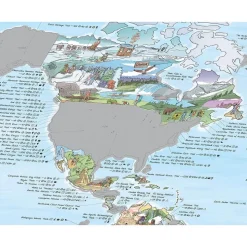 Awesome Maps Mapa de Senderismo Edición Rasca Los Mejores Senderos del Mundo Rasca