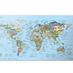 Awesome Maps Mapa de vinilo de cosas que hacer antes de morir