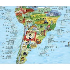 Awesome Maps Mapa Surftrip Best Surf Beaches Of The World Original Colored Edition