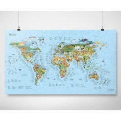 Awesome Maps Mapa Surftrip Best Surf Beaches Of The World Original Colored Edition