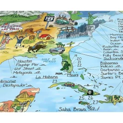 Awesome Maps Mapa Surftrip Best Surf Beaches Of The World Original Colored Edition