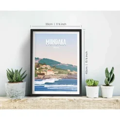 Awesome Maps Póster Dream spot surf mundaka