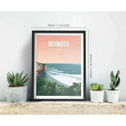Awesome Maps Póster Dream spot surf uluwatu