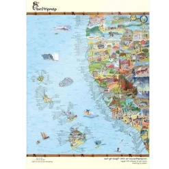 Awesome Maps Póster West Coast Map