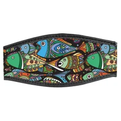 Best Divers Funda para la correa de la máscara de buceo Coloured Fishes Double Velcro Head Band