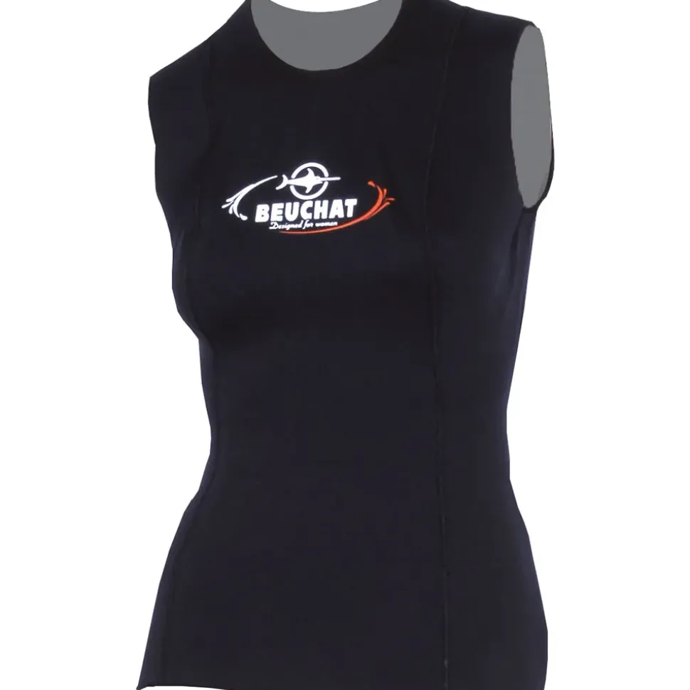 Beuchat Camiseta de licra sin mangas para mujer