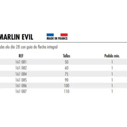 Beuchat Fusil de pesca submarina de gomas Marlin Evil Aluminium With Guide