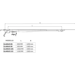 C4 Fusil de pesca submarina de gomas Gladius