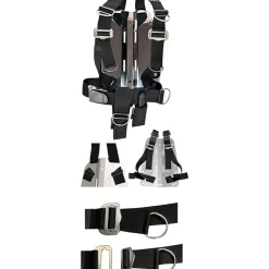 Dirzone Sistema de arnés con placa trasera Aluminium Ajustable Completo 3 mm
