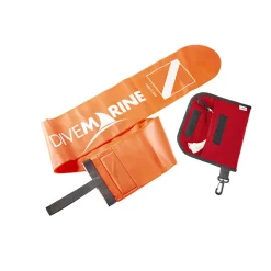Divemarine Boya de señalización 15 m White Nylon Cord Red Pouch Safety