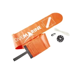 Divemarine Boya de señalización Compact Delrin Finger Small Reel Empty 15 m White Nylon Cord Simple Safety PVC