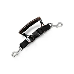 Divemarine Cordón de bobina de alambre técnico con gancho de perno giratorio doble Acero inoxidable