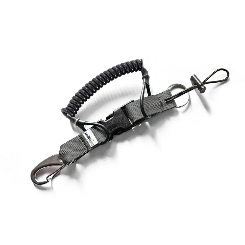 Divemarine Mosquetón Aramidic Lining Cable Stainless Steel 70 mm Spring Snap
