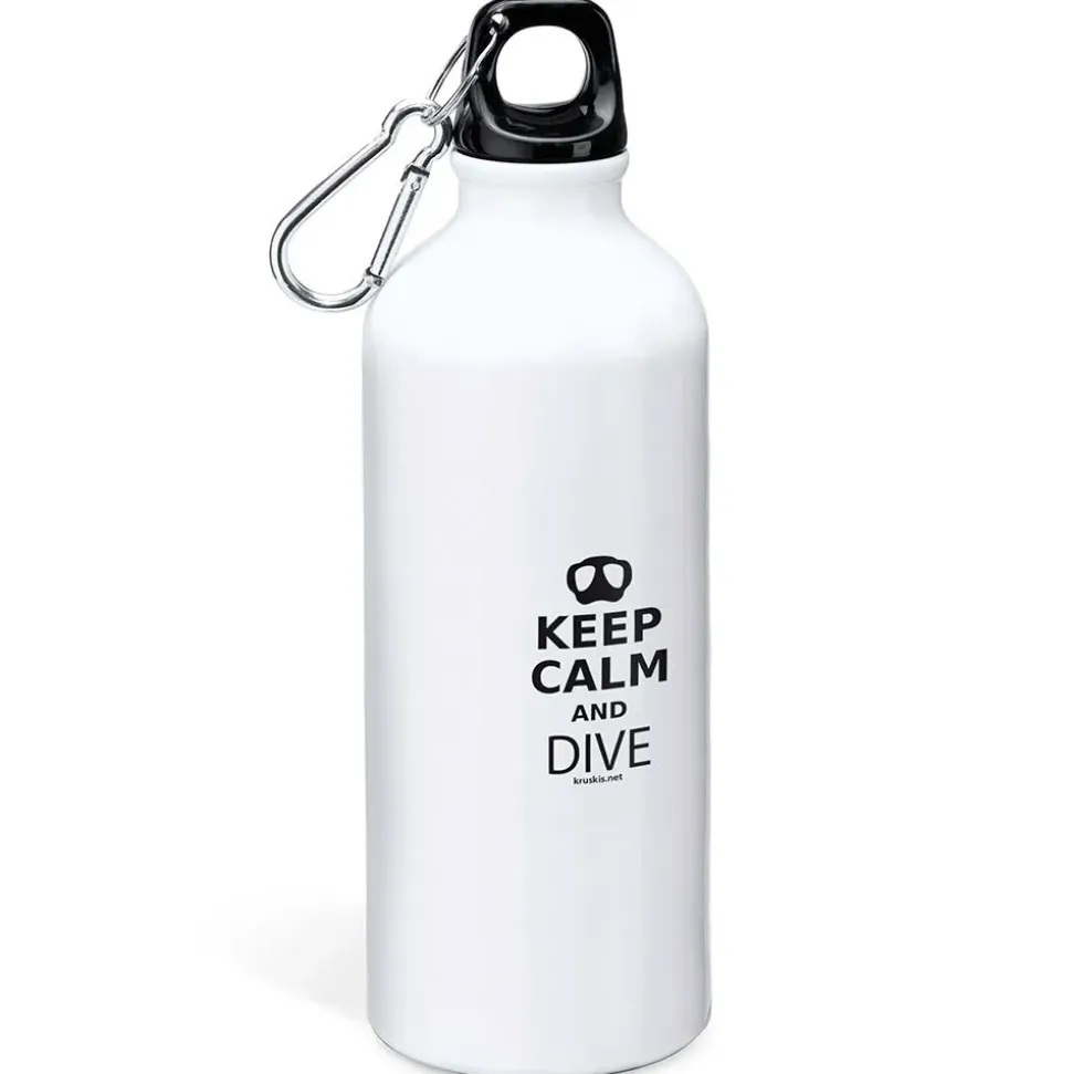 Kruskis Botella Keep Calm And Dive 800ml Aluminium