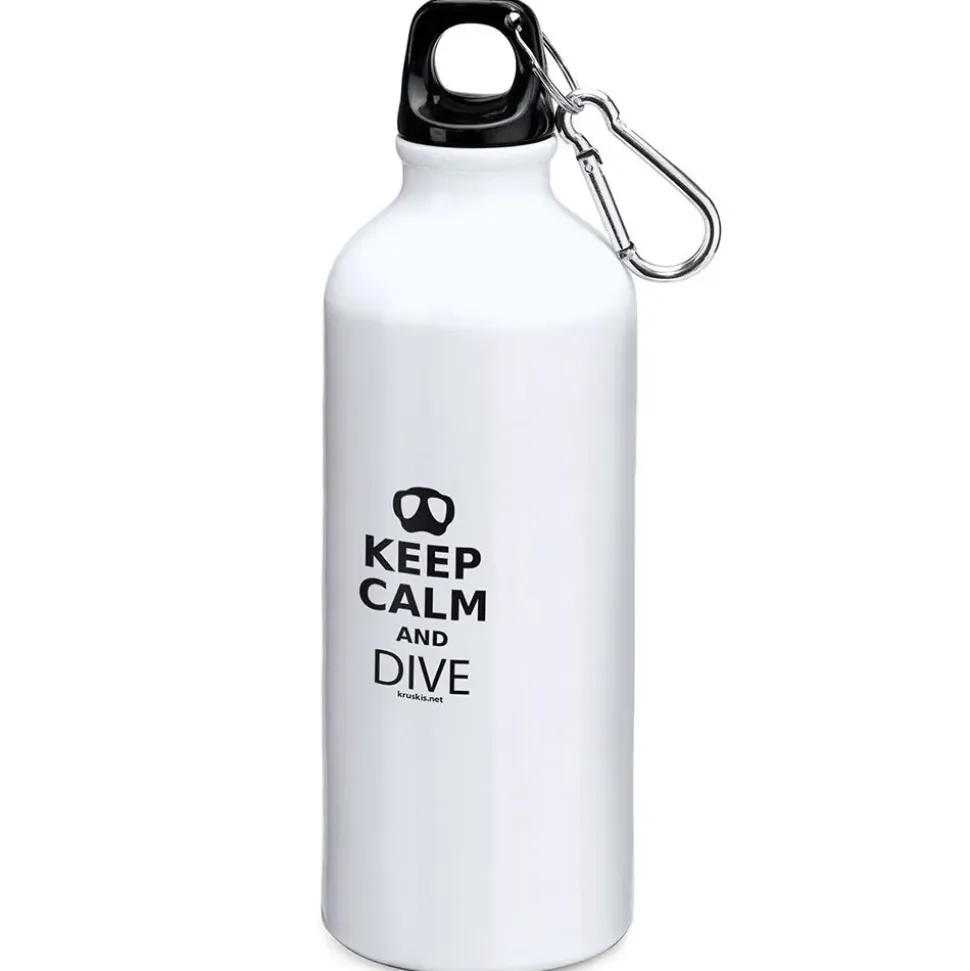 Kruskis Botella Keep Calm And Dive 800ml Aluminium
