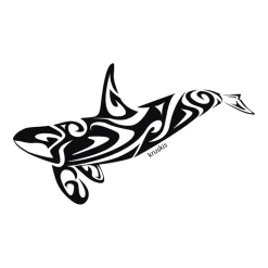 Kruskis Camiseta de manga corta para mujer Orca Tribal