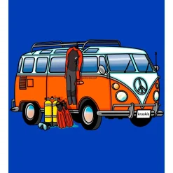 Kruskis Camiseta de manga corta para mujer Hippie Van Dive