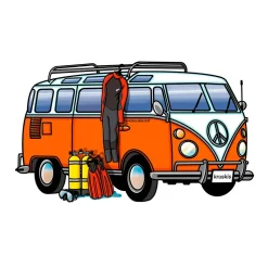 Kruskis Camiseta de manga corta Hippie Van Dive