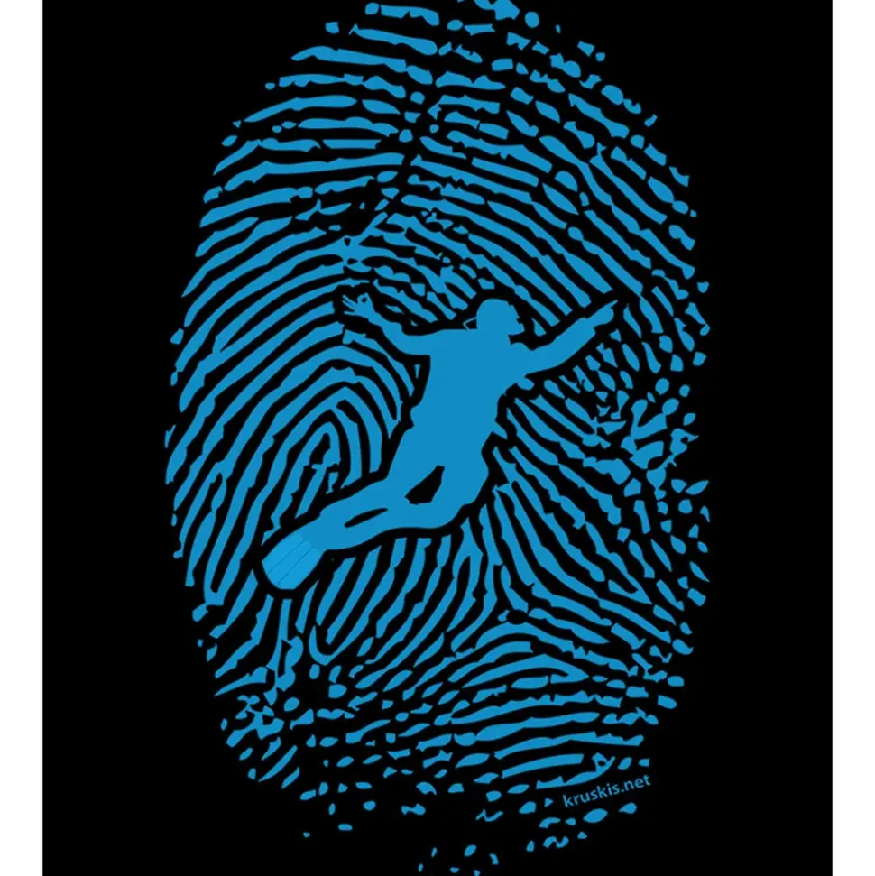 Kruskis Camiseta de manga corta Diver Fingerprint