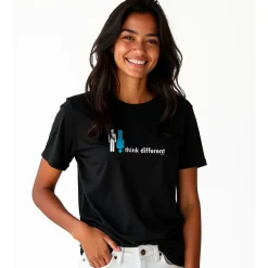Kruskis Camiseta de manga corta para mujer Think Different