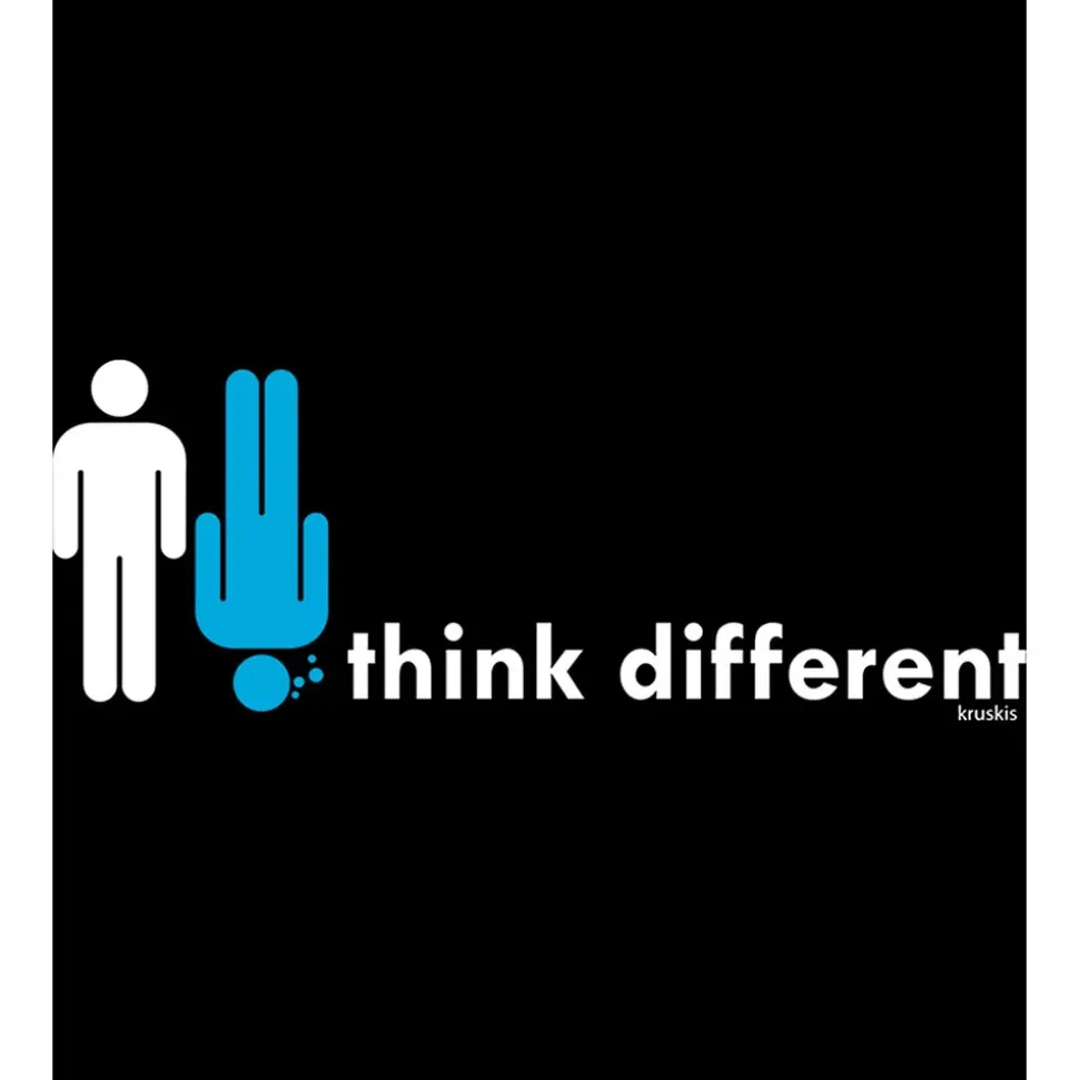 Kruskis Camiseta de manga corta para mujer Think Different