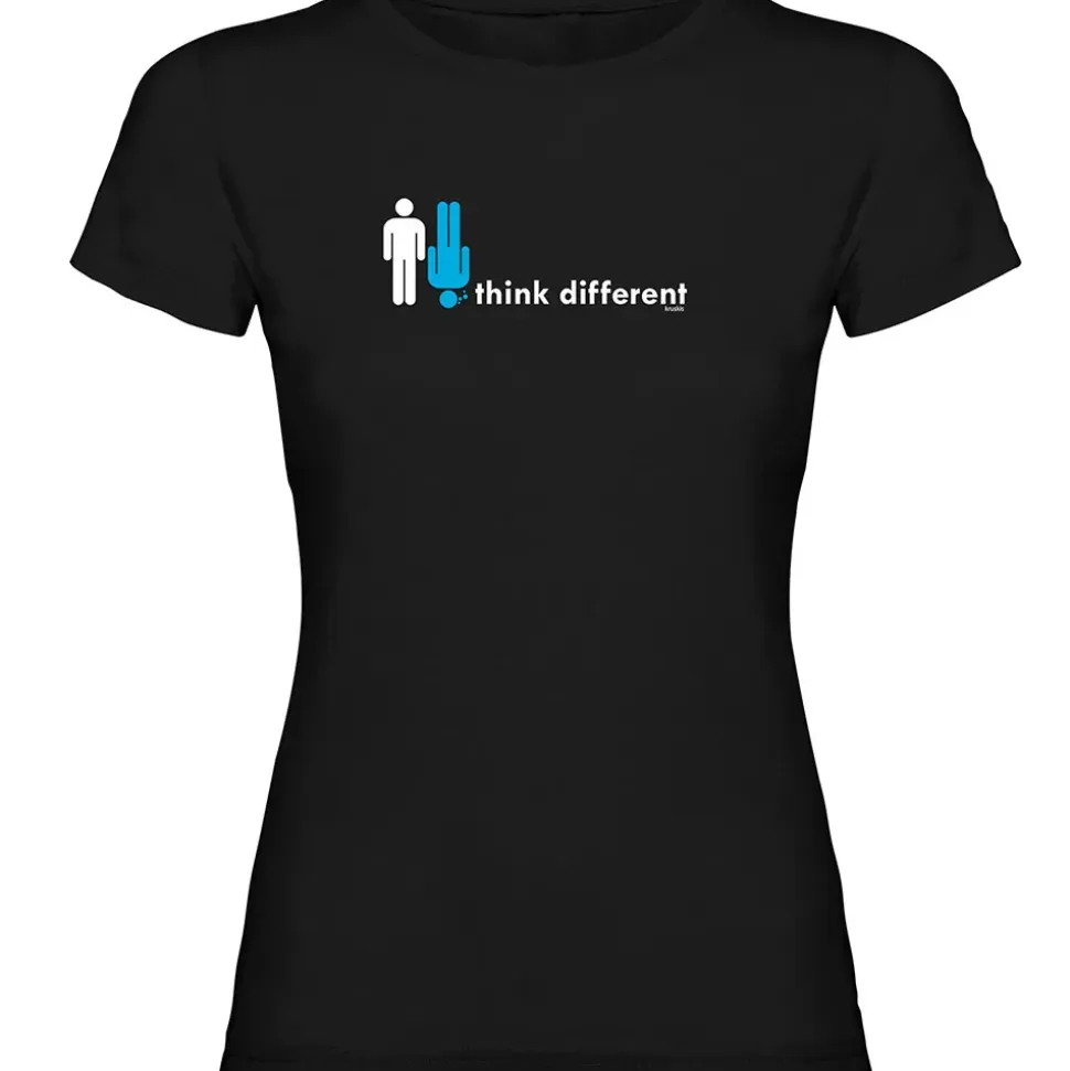 Kruskis Camiseta de manga corta para mujer Think Different
