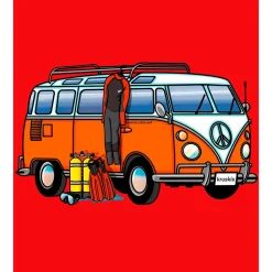 Kruskis Camiseta de manga corta para mujer Hippie Van Dive