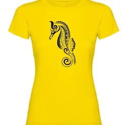 Kruskis Camiseta de manga corta para mujer Seahorse Tribal