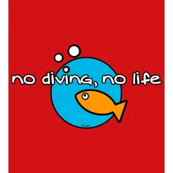 Kruskis Camiseta de manga corta para mujer No Diving No Life