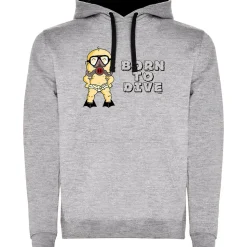 Kruskis Sudadera con capucha Born To Dive Two-Colour