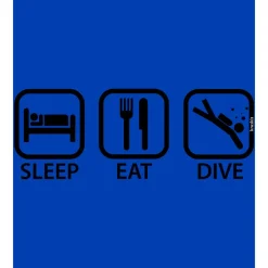 Kruskis Sudadera con capucha Sleep Eat And Dive Two-Colour
